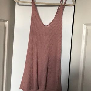Silence + Noise Waffle Knit Strappy Back Tank Top